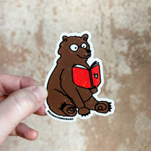 Load image into Gallery viewer, Sticker: Bear Reading
