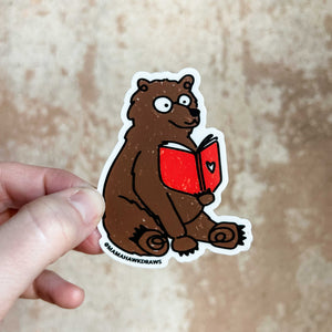 Sticker: Bear Reading