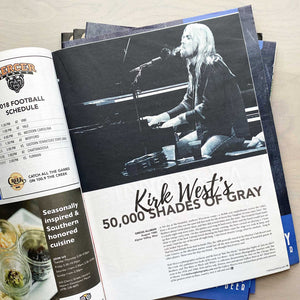 Feature spread of Kirk West's photography of Gregg Allman in the 11th Hour magazine.