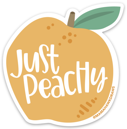 Just Peachy 3x3in Sticker