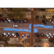 Load image into Gallery viewer, Aerial view of the completed crosswalk mural
