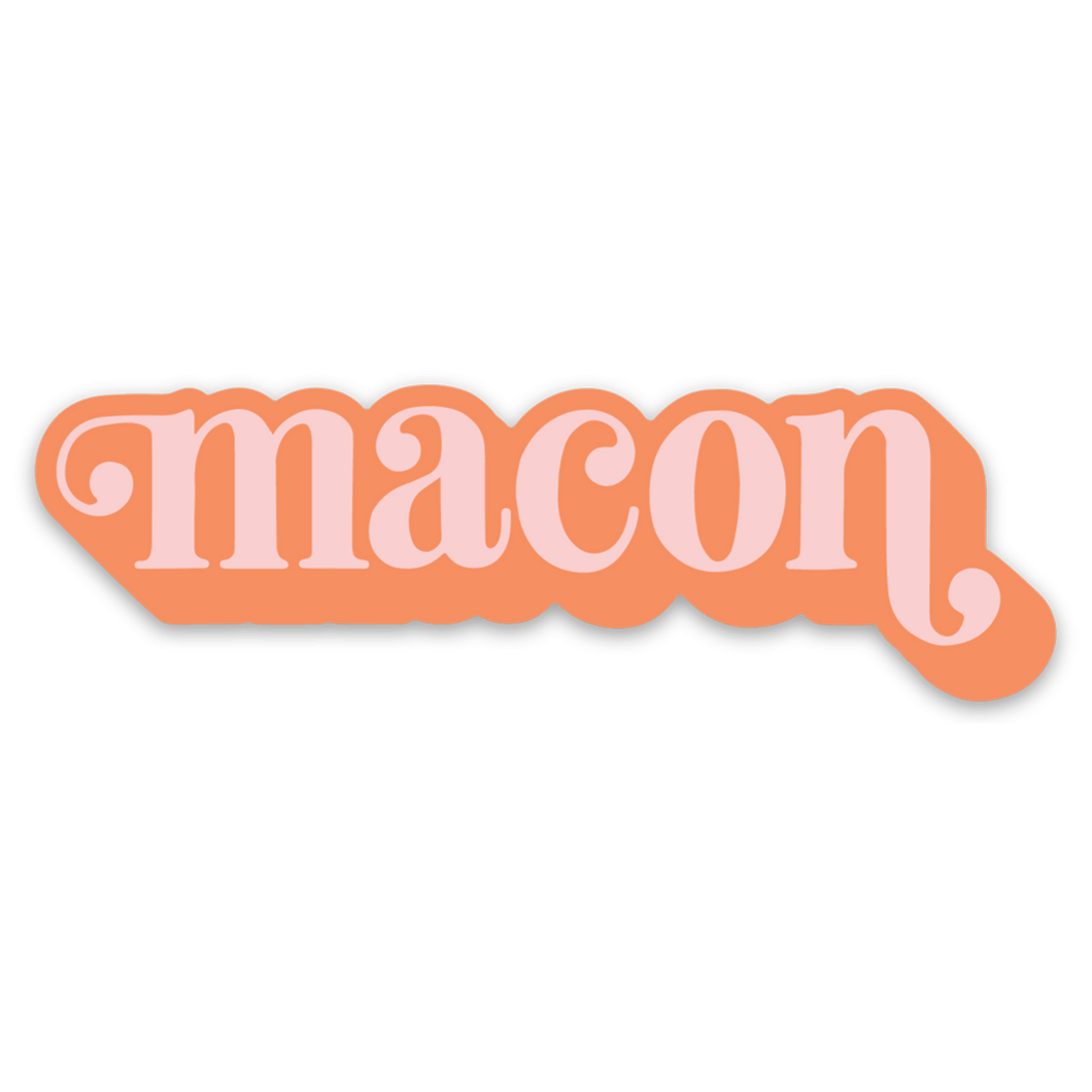 Sticker: Pink & Orange Macon