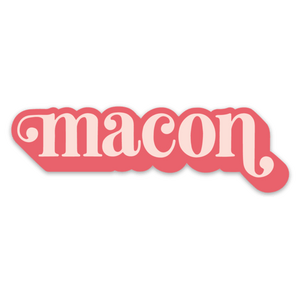 Pink Macon 4x1.25in Sticker