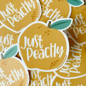 Just Peachy 3x3in Sticker