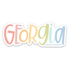 Load image into Gallery viewer, Colorful Georgia 3.5x1.5in Sticker
