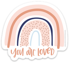 Load image into Gallery viewer, You are Loved Rainbow 3x3in Sticker
